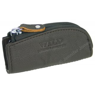 Lederschlsseltasche mit Haken  farbig