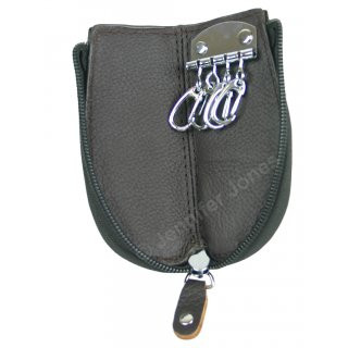 Lederschlsseltasche mit Haken  farbig