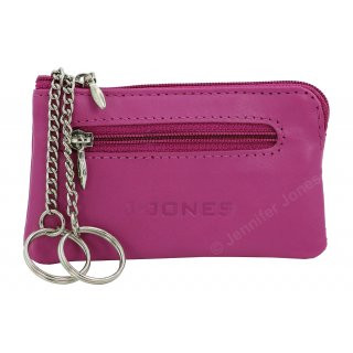 Lederschlüsseltasche pink