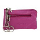 Lederschlsseltasche pink