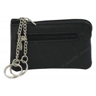 Lederschlüsseltasche schwarz