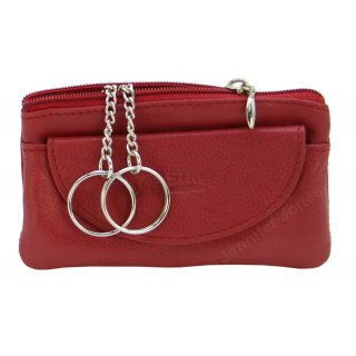 Lederschl�sseltasche rot