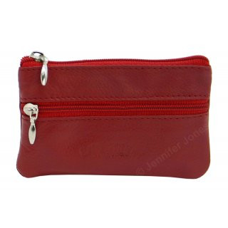 Lederschlüsseltasche rot