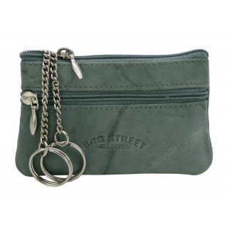 Lederschl�sseltasche grau