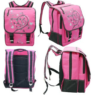 Schulrucksack - Flower pink