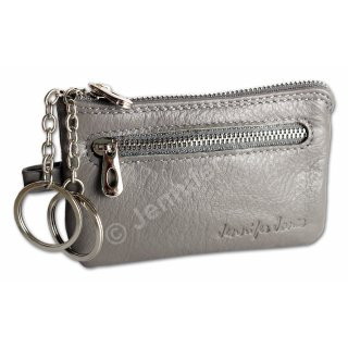 Lederschl�sseltasche grau