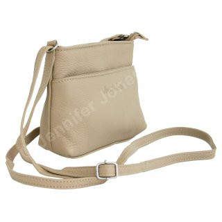 Ledertasche beige