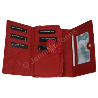 Damenlederb�rse rot