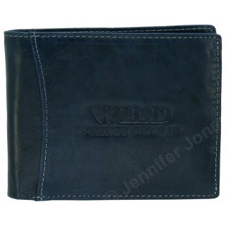 Herrenlederbörse blau
