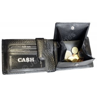 Herrenlederb�rse schwarz