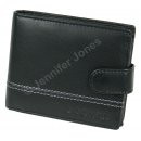 Herrenlederb�rse schwarz/grau