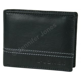 Herrenlederb�rse schwarz/grau