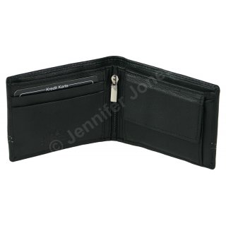 Herrenlederb�rse schwarz/grau