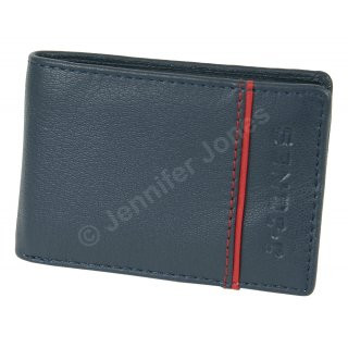 Herrenlederb�rse navy