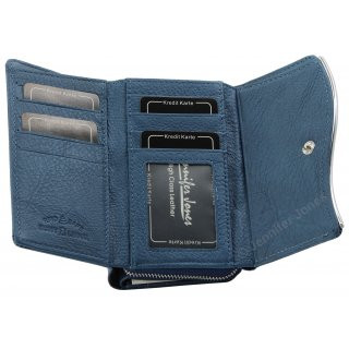Damenlederbrse blau