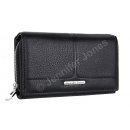 Damenlederbörse schwarz