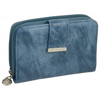 PU-Geldbörse blau