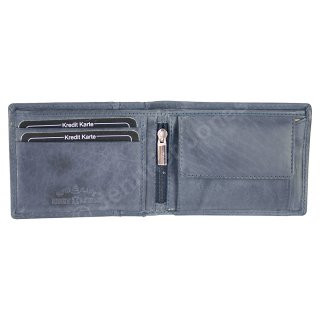 Herrenlederb�rse navy