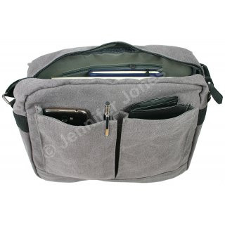 Canvas Herrentasche grau