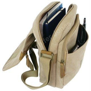 Canvas Herrentasche natur