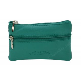 Lederschlüsseltasche aqua