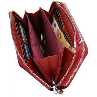 Damenlederb�rse rot