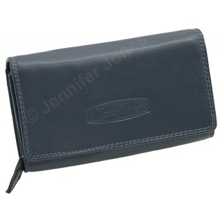 Damenlederbörse blau