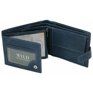 Herrenlederb�rse navy