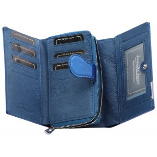 Damenlederbrse blau