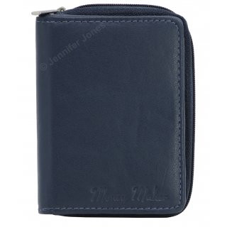Damenlederbörse blau