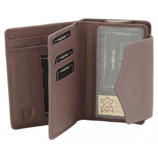 Damenlederbrse mauve