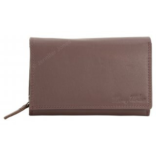 Damenlederbörse mauve
