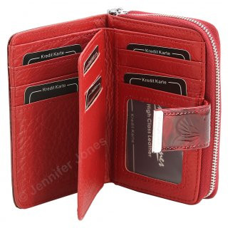 Damenlederb�rse rot