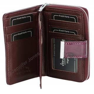 Damenlederbrse purple