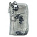 Lederschl�sseltasche silber