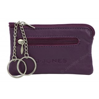 Lederschlüsseltasche purple