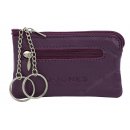 Lederschlsseltasche purple