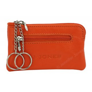 Lederschlüsseltasche orange