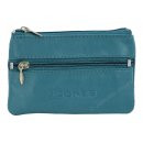 Lederschlüsseltasche petrol