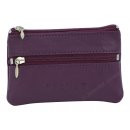 Lederschlüsseltasche purple
