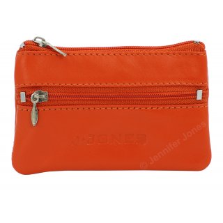 Lederschlüsseltasche orange