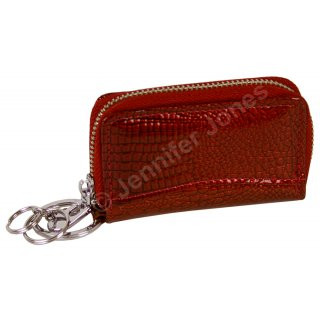 Lederschl�sseltasche rot
