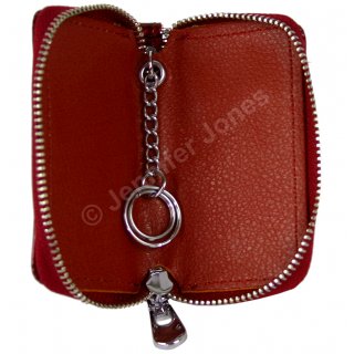 Lederschl�sseltasche rot