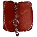 Lederschl&uuml;sseltasche rot