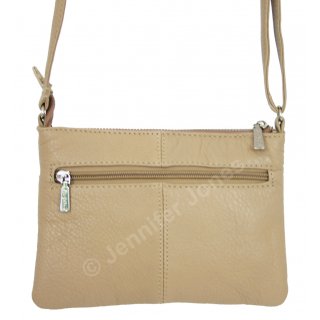 Ledertasche beige