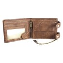 PU-Geldb&ouml;rse Herren mit Kette cognac