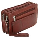 Gelenktasche Doppelfach braun